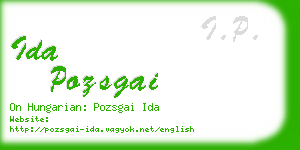 ida pozsgai business card